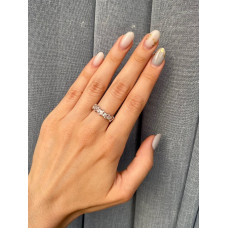 Срібна каблучка з морганітом та фіанітом 030-4510