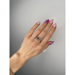 Срібна каблучка з нано султанітом та фіанітом 209N-8210