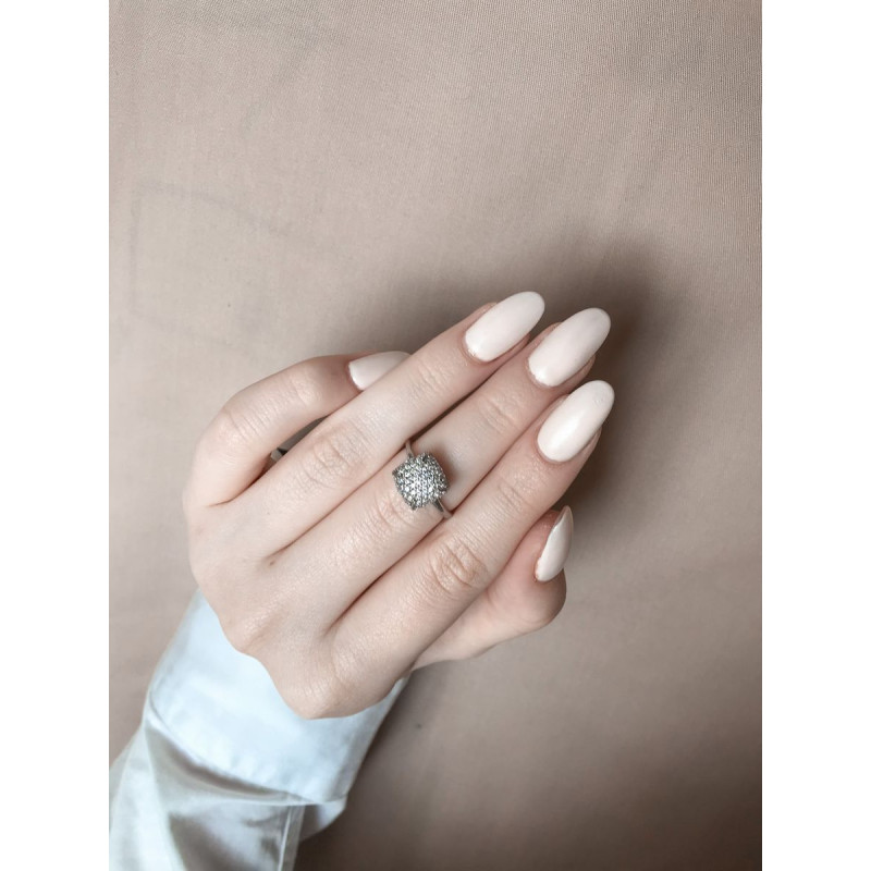 Срібна каблучка з фіанітом S109-10