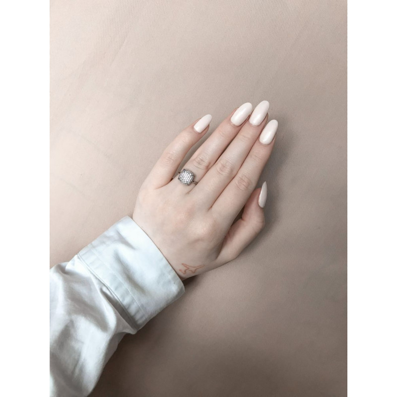 Срібна каблучка з фіанітом S109-10