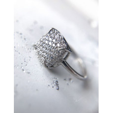 Срібна каблучка з фіанітом S109-10