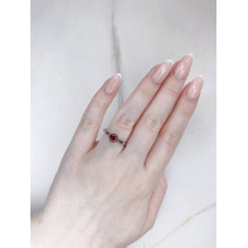 Срібна каблучка з рубіном 017-44