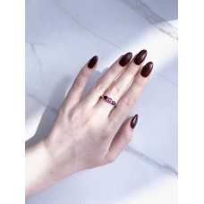 Срібна каблучка з сапфіром та рубіном 036-3144