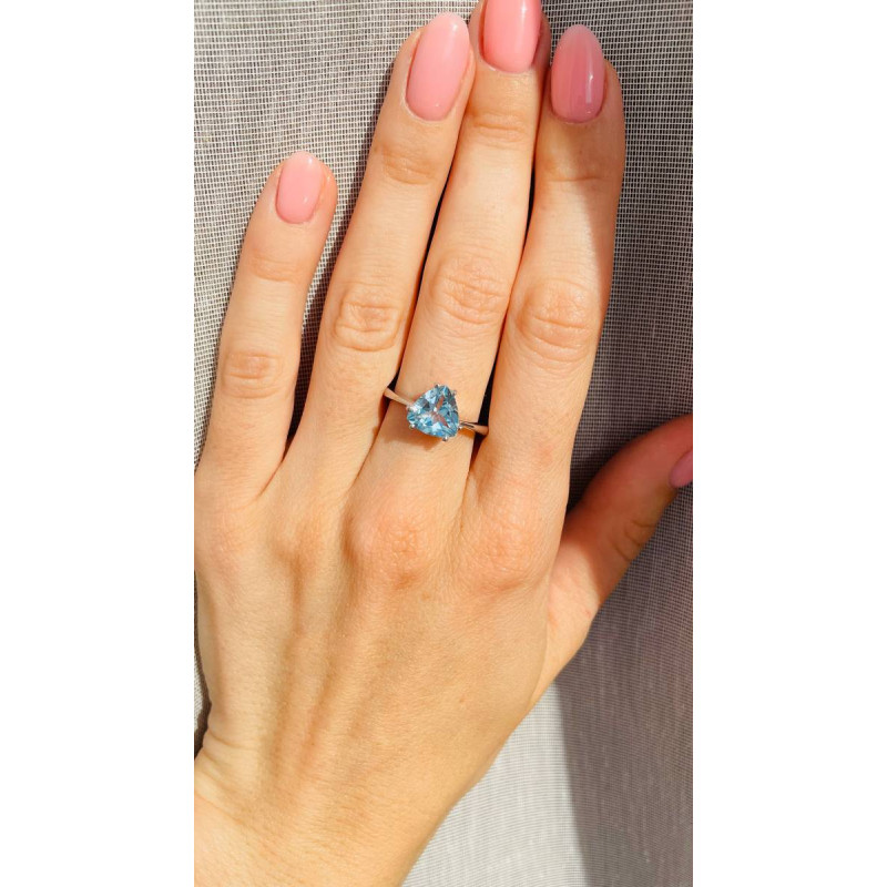 Срібна каблучка з лондон топазом 073-33 