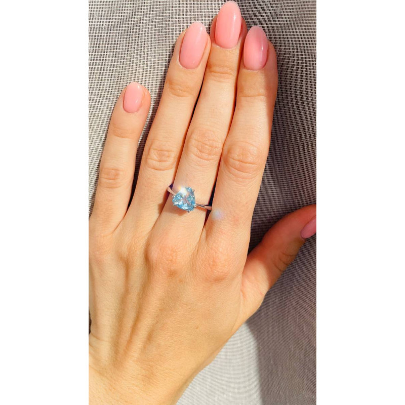 Срібна каблучка з лондон топазом 073-33 