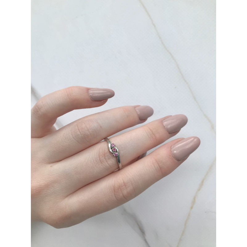 Срібна каблучка з рубіном B025-44 