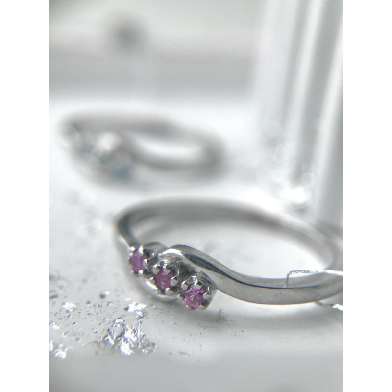 Срібна каблучка з рубіном B025-44 
