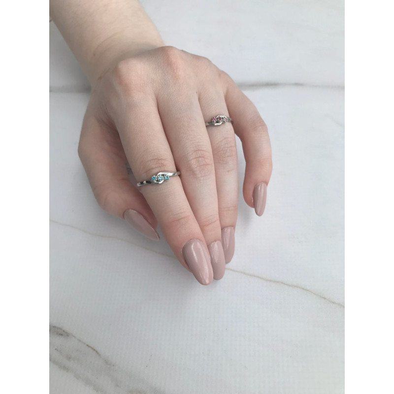 Срібна каблучка з рубіном B025-44 