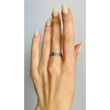 Срібна каблучка з діамантом чорним B032-20