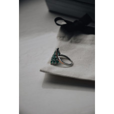 Срібна каблучка з фіанітом Laguna-73