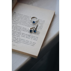 Срібна каблучка з нано свіс топазом 017N-30