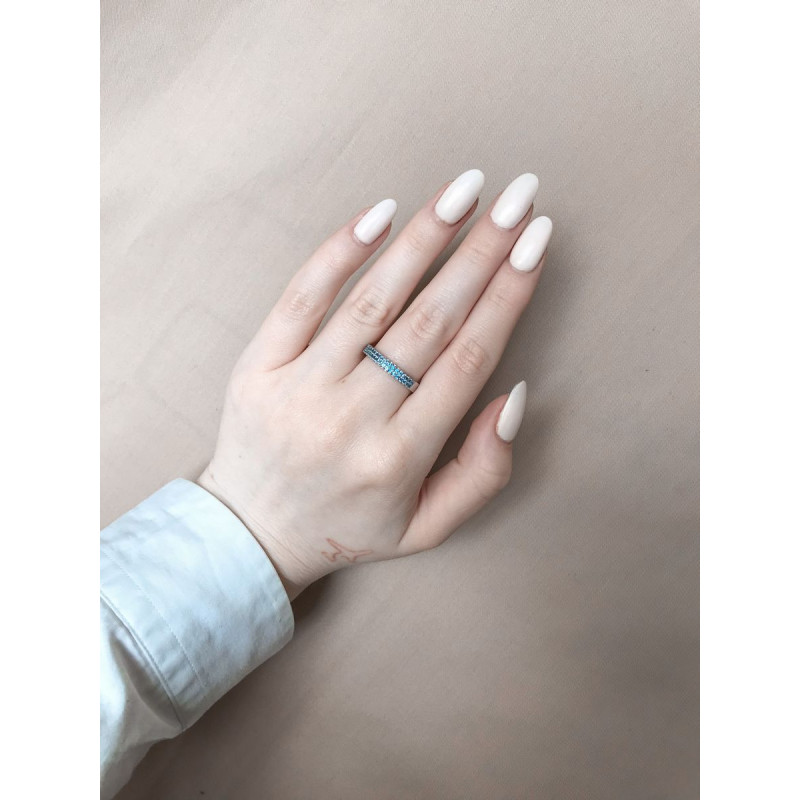 Срібна каблучка з нано лондон топазом S051N-33 