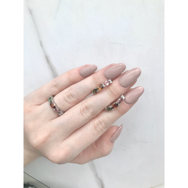 Срібні сережки з турмаліном 031-6510