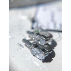 Срібні сережки з фіанітом 084CZ-10