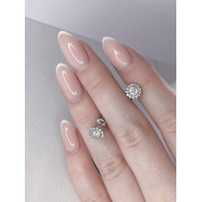 Срібні сережки з фіанітом 130CZ-10