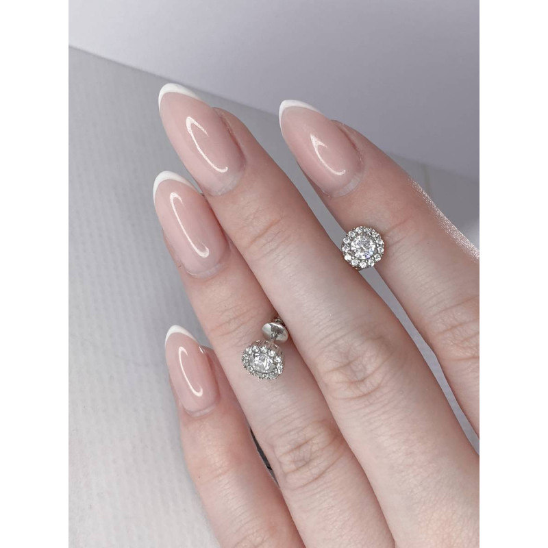 Срібні сережки з фіанітом 130CZ-10