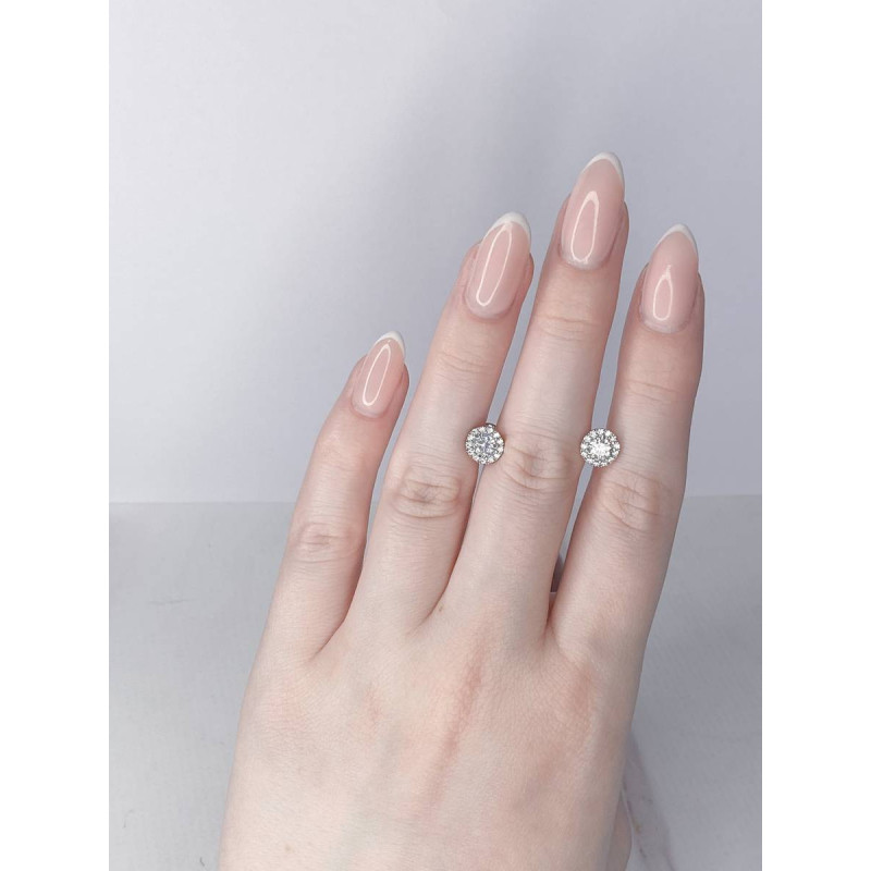 Срібні сережки з фіанітом 130CZ-10