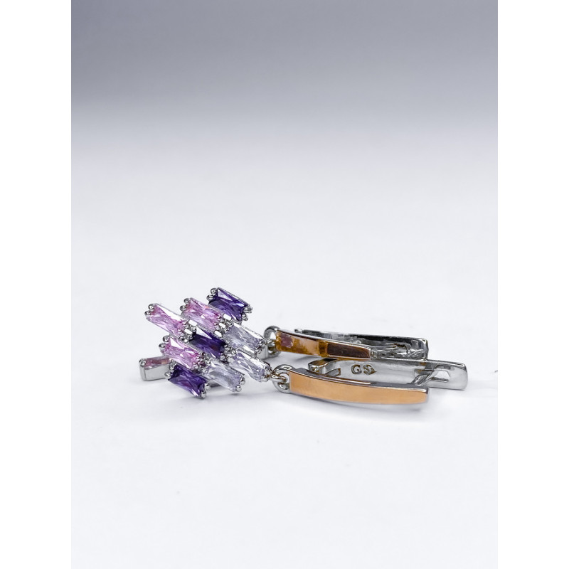 Срібні сережки з фіанітом Kript-626163