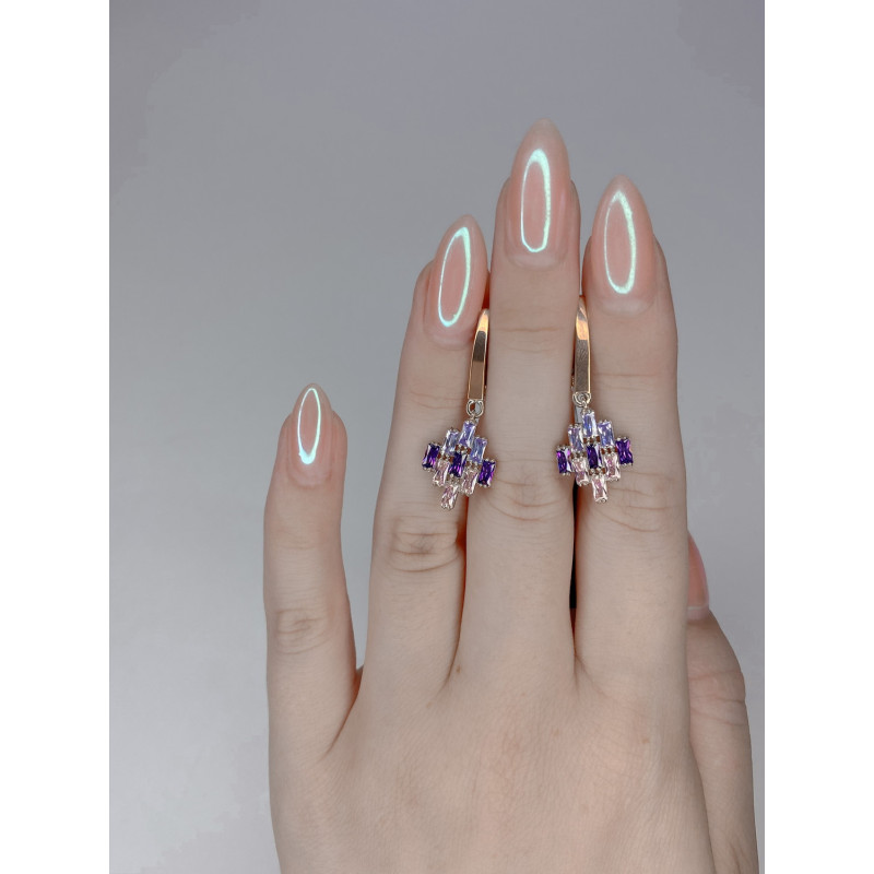 Срібні сережки з фіанітом Kript-626163