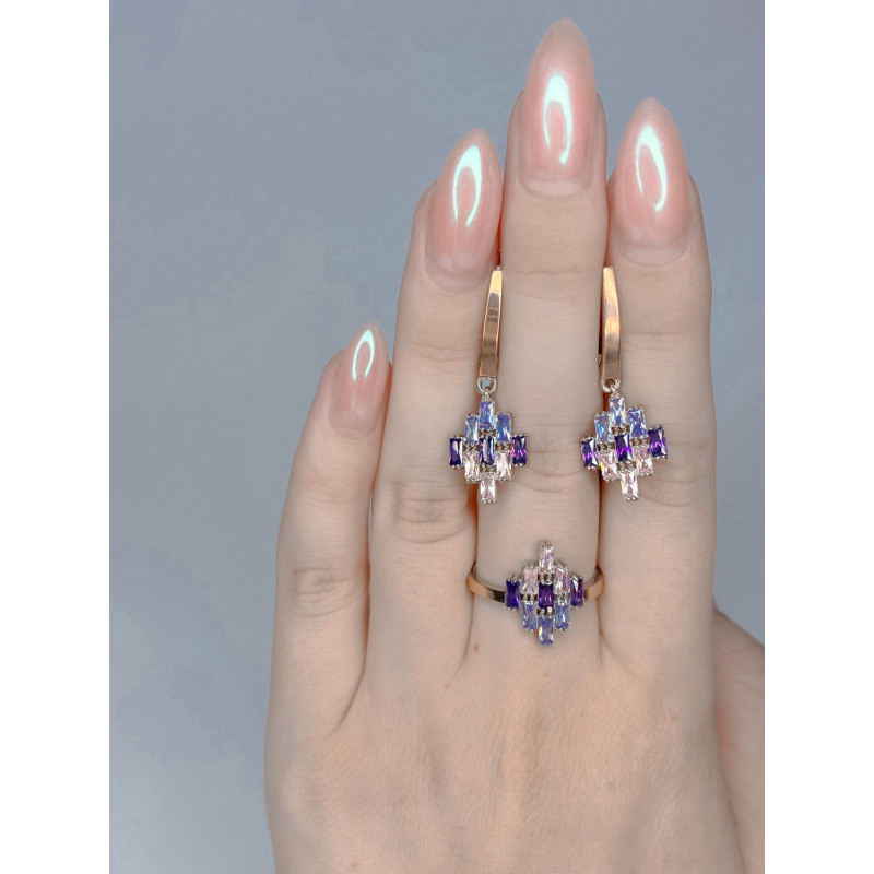 Срібні сережки з фіанітом Kript-626163