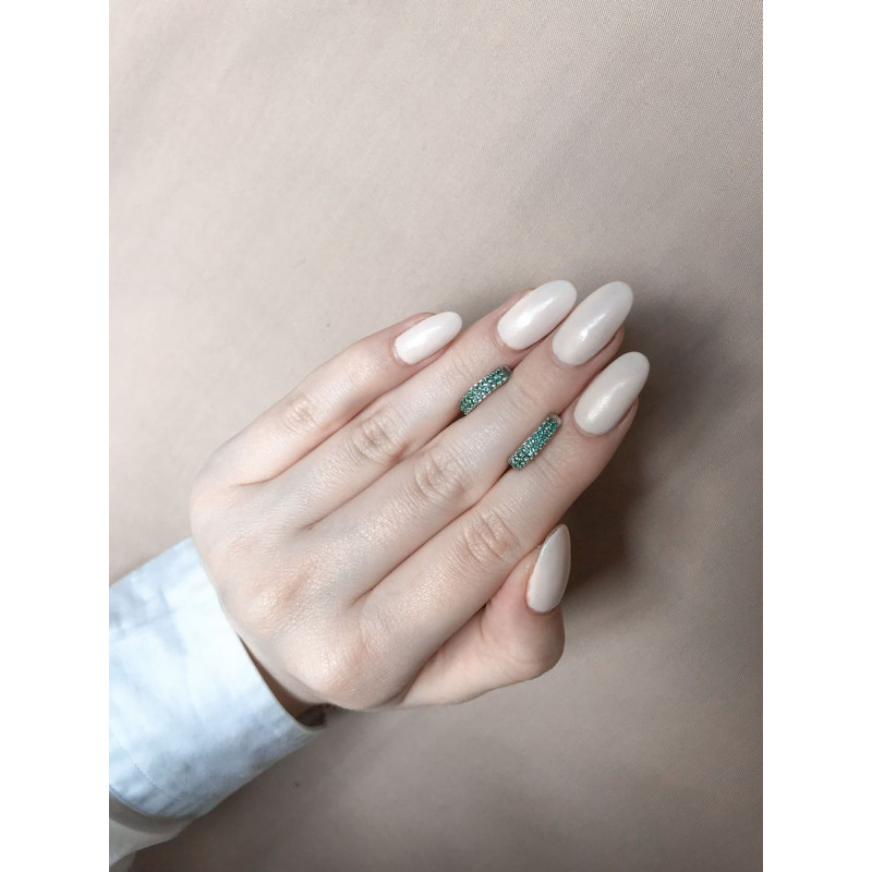 Срібні сережки з нано турмаліном S051N-65