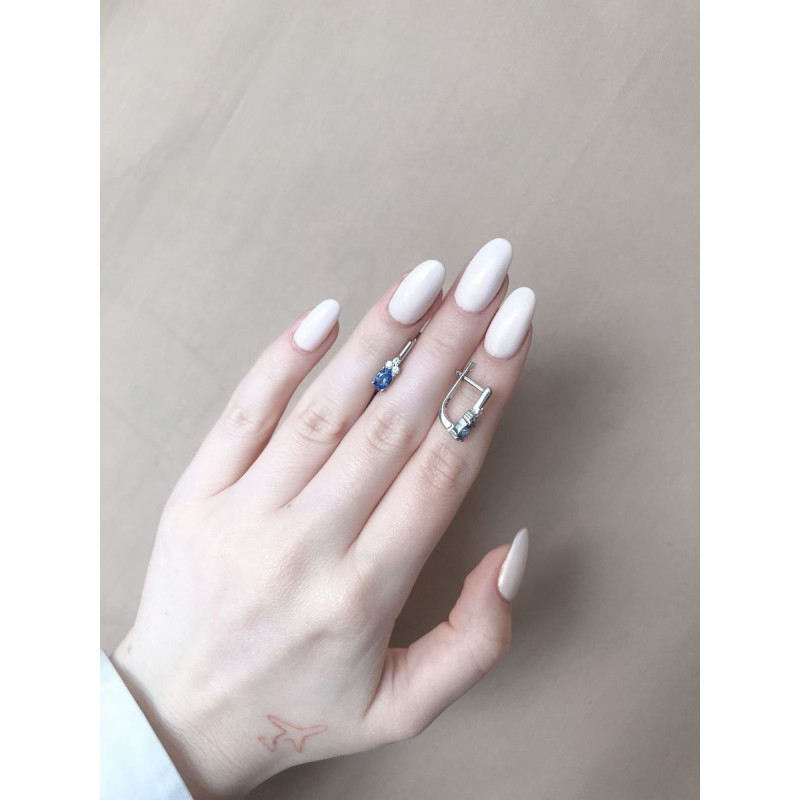 Срібні сережки з фіанітом 084CZ-3110 