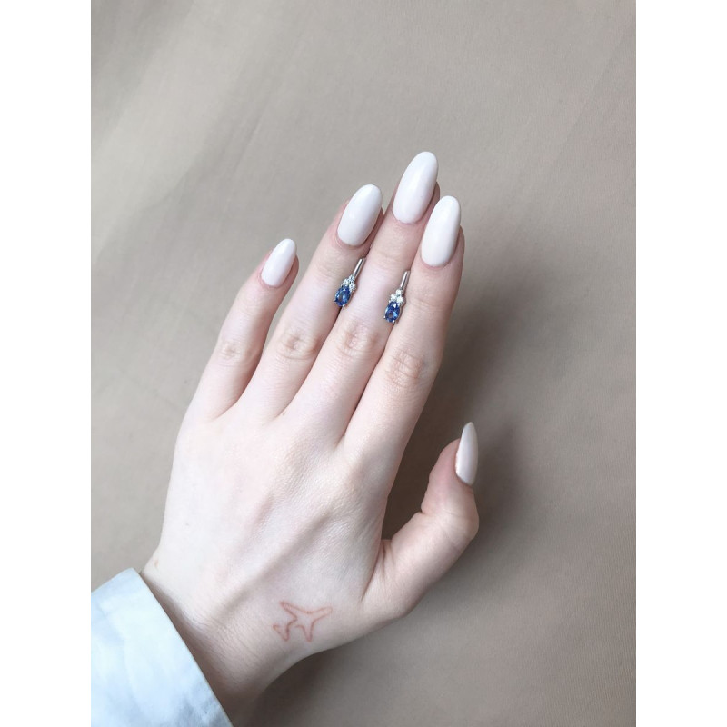 Срібні сережки з фіанітом 084CZ-3110 