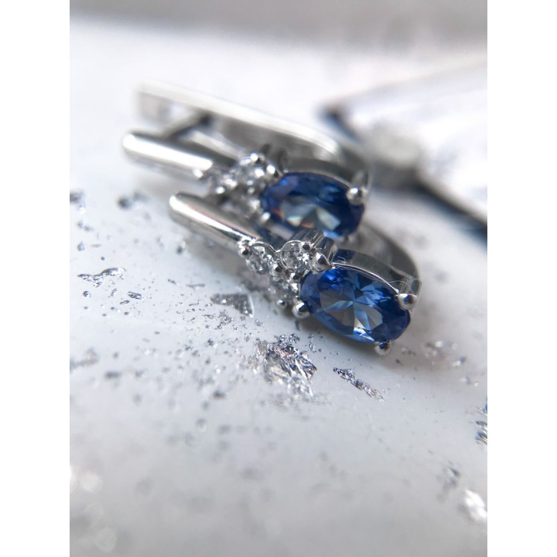 Срібні сережки з фіанітом 084CZ-3110 