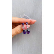 Срібні сережки з аметистом 108-626110