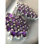 Срібні сережки з аметистом бразильським 179-61