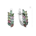 Silver earrings with tourmaline 199-65