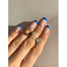 Срібні сережки з білим нано опалом 211N-55