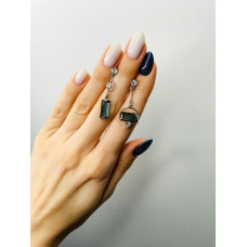 Срібні сережки з фіанітом S139-3310