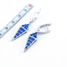 Срібні сережки з фіанітом S164-31