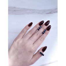 Срібні сережки з сапфіром 046-31