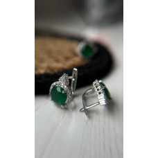 Срібні сережки з фіанітом 048CZ-7310