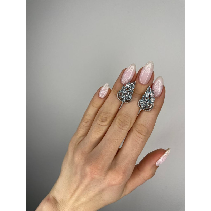 Срібні сережки з скай топазом 226-39