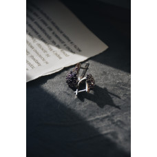 Срібні сережки з фіанітом Brusnichka-6162