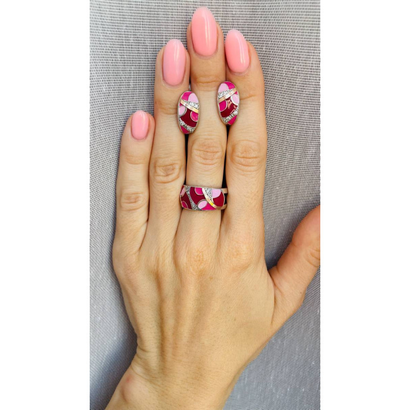 Срібні сережки з фіанітом Erika-10_414344 