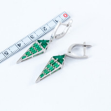 Срібні сережки з фіанітом S164-51