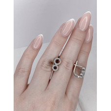 Срібні сережки з фіанітом Sfera-10