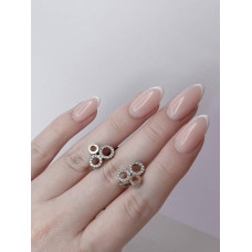 Срібні сережки з фіанітом Sfera-10