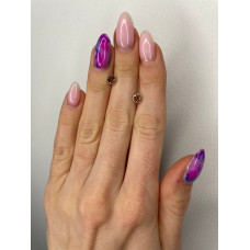 Срібні сережки з гранатом оранж 113-43