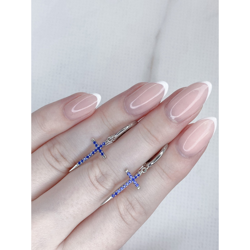 Срібні сережки з фіанітом S174-31