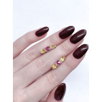 Срібні сережки з рубіном та цитрином 036-4454