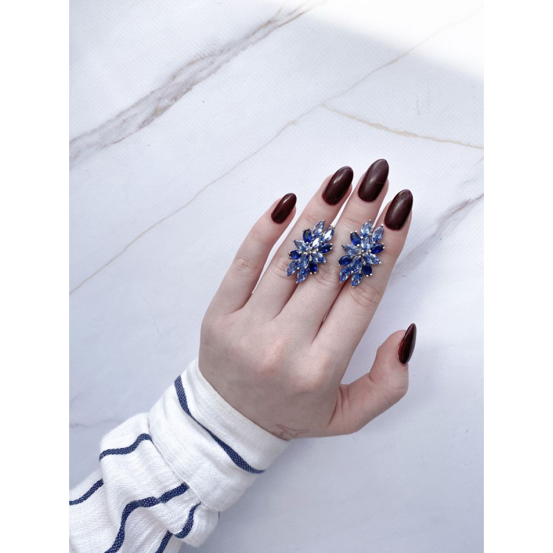 Срібні сережки з фіанітом 195CZ-3137 