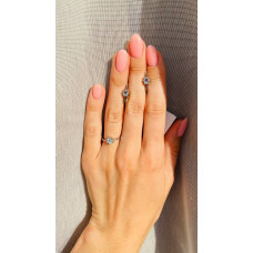 Срібні сережки з свіс топазом 047-30