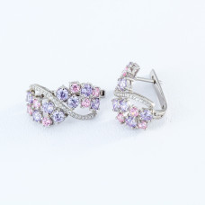 Срібні сережки з фіанітом 217CZ-626310