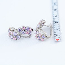 Срібні сережки з фіанітом 217CZ-626310