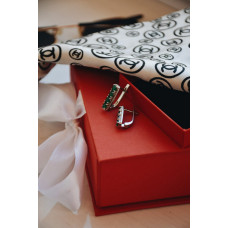 Срібні сережки з фіанітом 147CZ-73